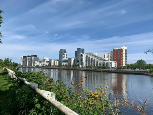 Glasgow Harbour flats on River Clyde