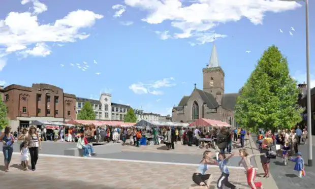 Perth City Hall plaza landscape design