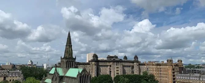 Glasgow Cathedral building from Necropolis