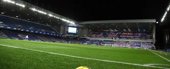 Ibrox Glasgow stadium-shaped apartment building