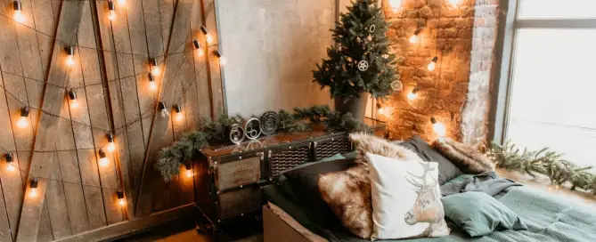 How to dress up tired throw pillow for holidays