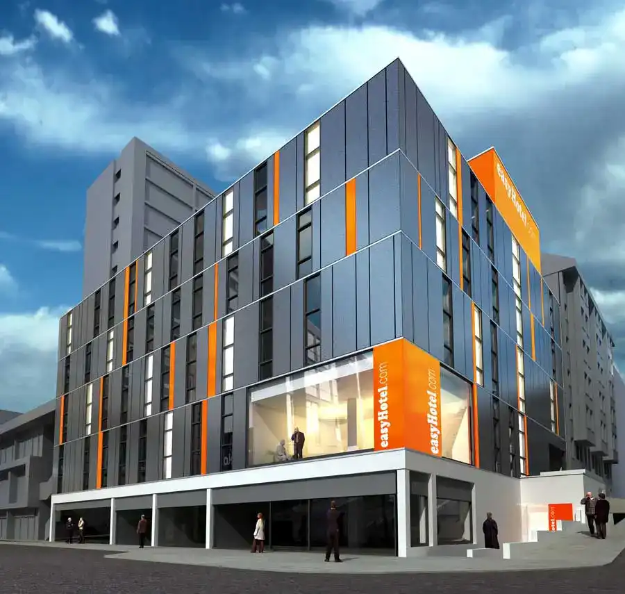 easyHotel Glasgow city centre building design