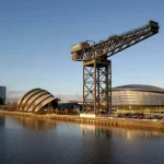 Glasgow modern architecture river crane