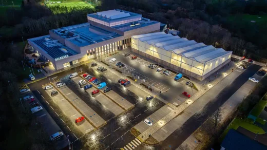 Allander Leisure Centre Bearsden building aerial