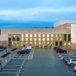 Allander Leisure Centre Bearsden building car park