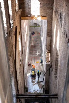 Glasgow School of Art rebuilding shaft